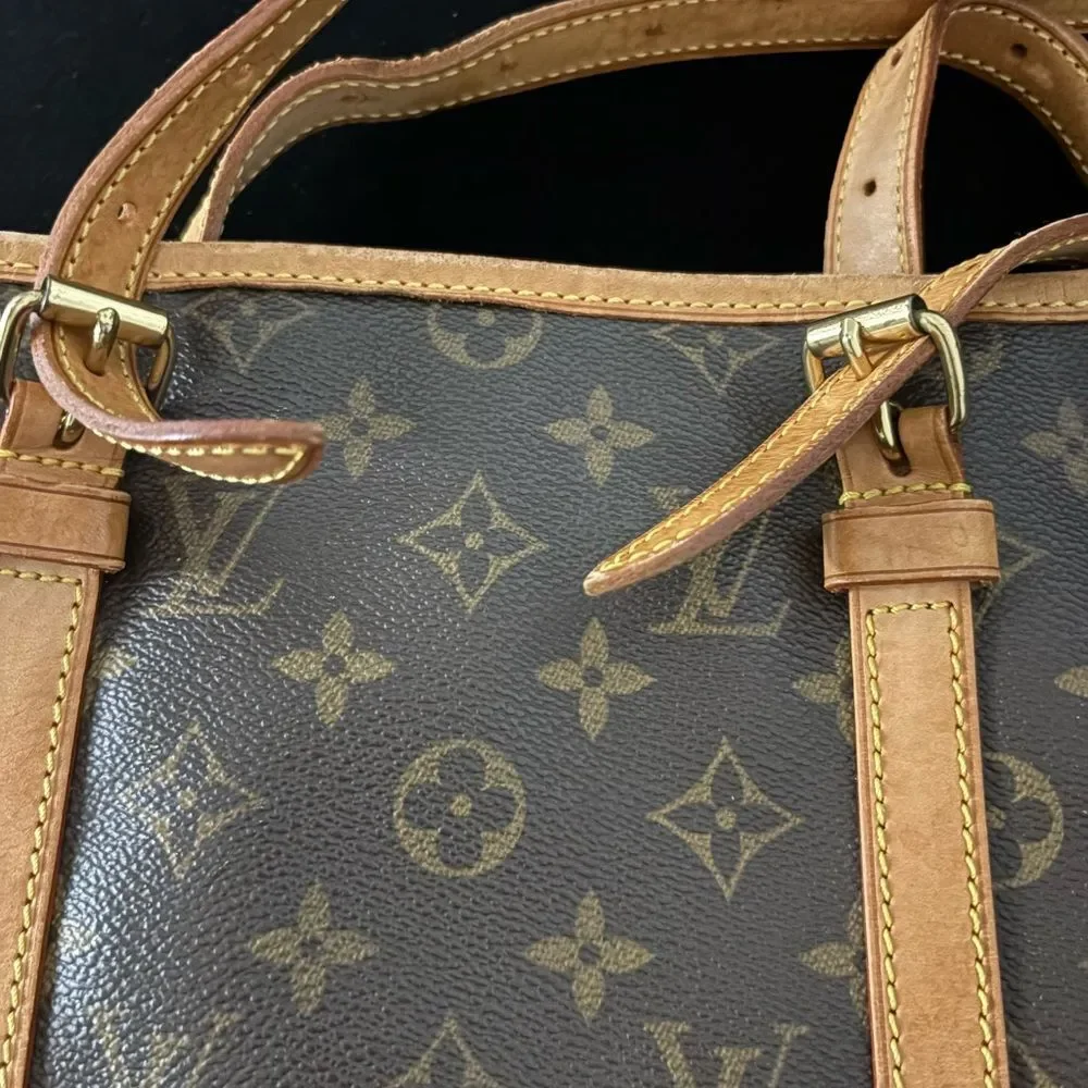 Used Louis Vuitton Brown Monogram Tote Bag bucket bag used good condition
